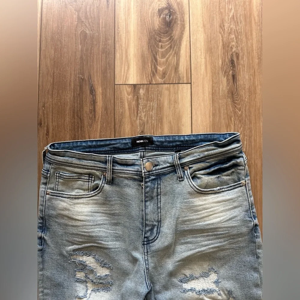 Nova men’s distressed jeans size 34 - Picture 3 of 4